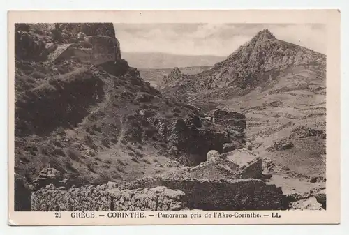 Grece. - Corinthe. - Panorama pris de I Akro-Corinthe.