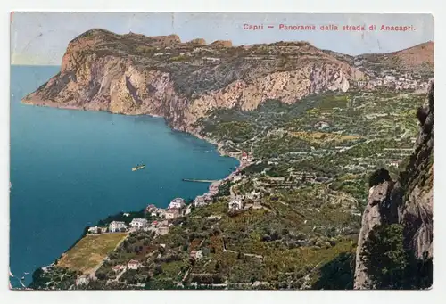 Capri - Panorama dalla strada di Anacapri. jahr 1912
