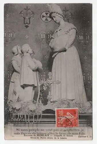 Environs de Morlaix - Chapelle de Salette. Statue de Notre-Dame de la Salette.