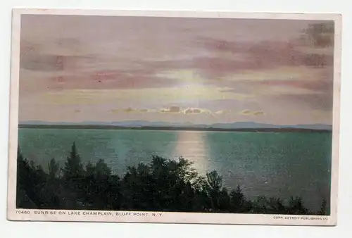 Sunrise on lake champlain, bluff point, N.Y.