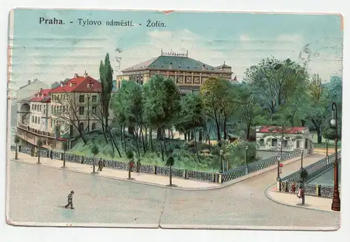 Praha. - Tylovo namesti. - Zofin. jahr 1909