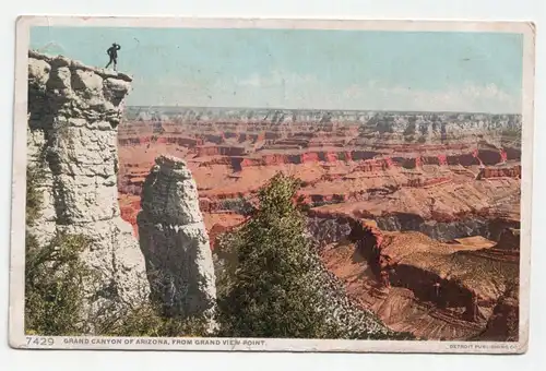 Grand Canyon of Arizona, From Grand View Point. Year 1910
