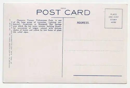 Cleopatra Terrace. Mammoth Hot Springs. Yellowstone National Park.