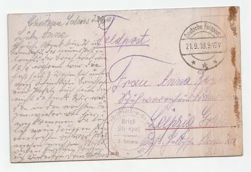 Chateau-Salins. Amtsgericht-Tribunal jahr 1918 // feldpost