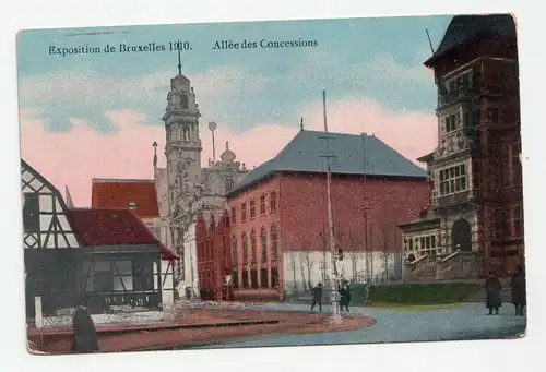 Exposition de Bruxelles 1910. Allee des Concessions. jahr 1910