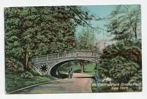 Central Park Bridle Path. New York. year 1912