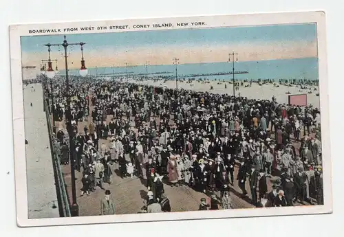 Boardwalk From West 8th Street, Coney Island, New York.