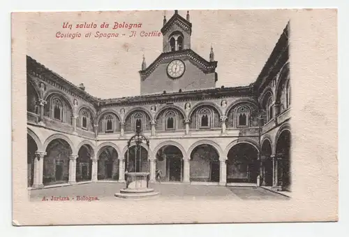 Un saluto da Bologna. Collegio di Spagna - Il Cortile