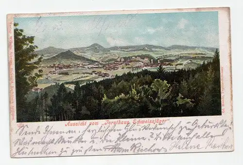Aussicht vom  Forsthaus Schweissjäger .