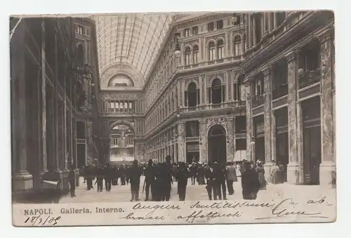 Napoli. Galleria, Interno. jahr 1909