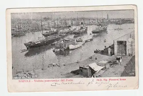 Napoli - Veduta panoramica del Porto. jahr 1905