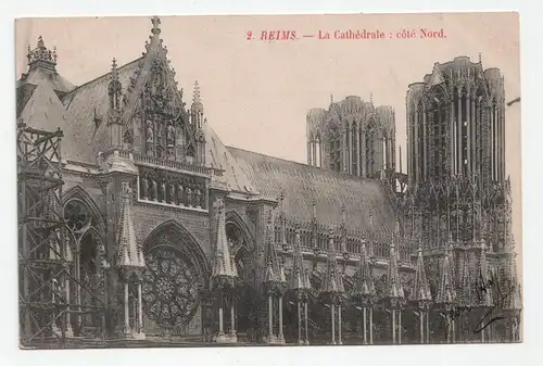 Reims. - La Cathedrale : cote Nord.