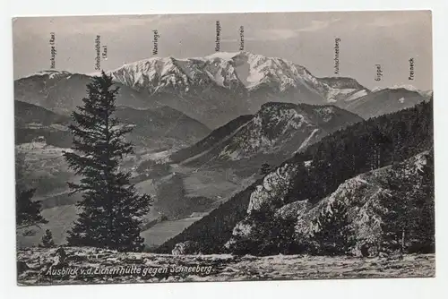 Ausblick v.d. Eicherthütte gegen Schneeberg