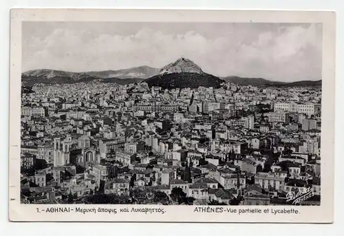 Athenes - Vue partielle et Lycabette.