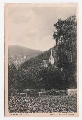 Jugenheim adB. Blick auf Kirche und. Schloß