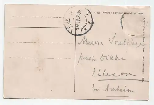 Bad Cleve. Lohengrin Denkmal mit Schwanenburg. jahr 1911