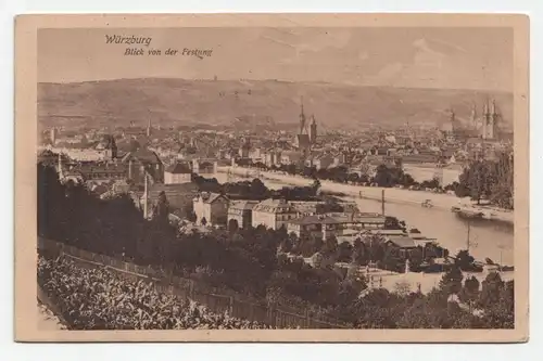 Würzburg. Blick von der Festung. jahr 1910