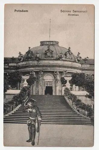 Potsdam. Schloss Sanssouci. Mittelbau