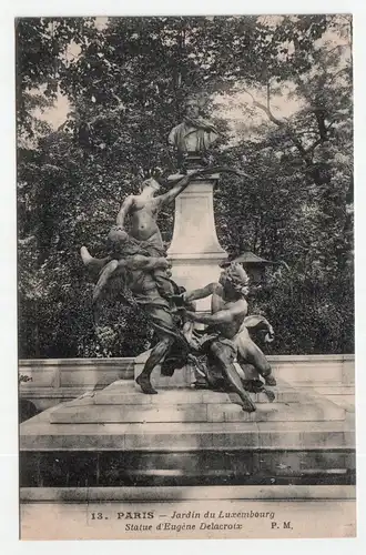 Paris - Jardin du Luxembourg. Statue d Eugene Delacroix
