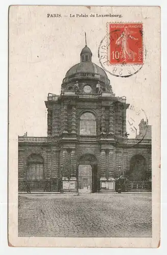 Paris. Le Palais du Luxembourg. jahr 1909