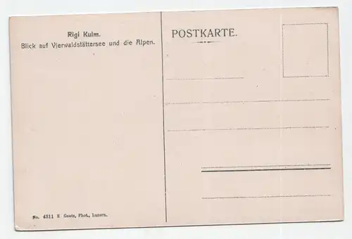 Rigi Kulm. Blick auf Vierwaldstättersee und die Alpen.