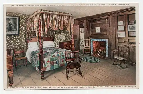 Hancock and Adams Room, Hancock - Clarke House, Lexington, Mass.