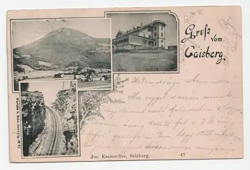 Gruss vom Gaisberg. jahr 1898
