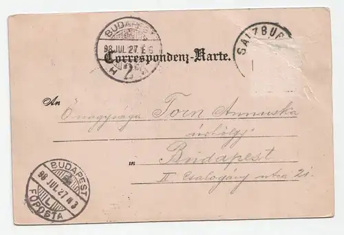 Gruss vom Gaisberg. jahr 1898