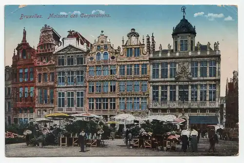 Bruxelles. Maisons des Corporations. //Feldpost 1916