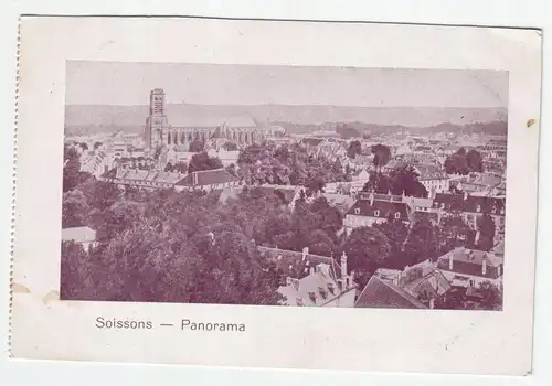 Soissons - Panorama. jahr 1915 // Feldpost