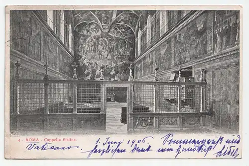 Roma - Cappella Sistina. jahr 1906