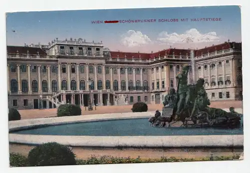 Wien. Schönbrunner Schloss Mit Hauptstiege.