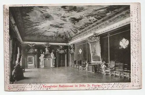 Kaiserlicher Audienzsaal im Stifte St. Florian. jahr 1909