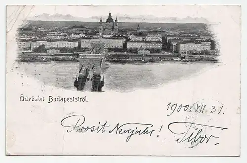 Üdvözlet Budapestströl. jahr 1900