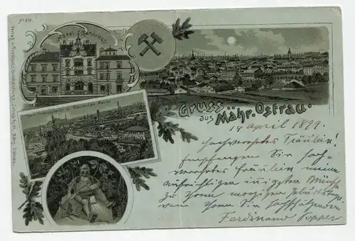 Gruss aus Mahr. Ostrau. jahr 1899