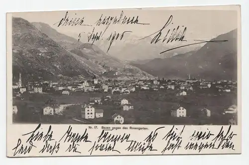 Bozen gegen den Rosengarten. jahr 1906