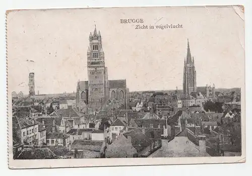 Brugge. Zicht in vogelvlucht. // Feldpost. jahr 1917