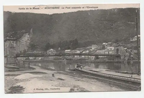 Vallee de la Meuse - Montherme. Le Pont suspendu et I Enveloppe // Feldpost 1915