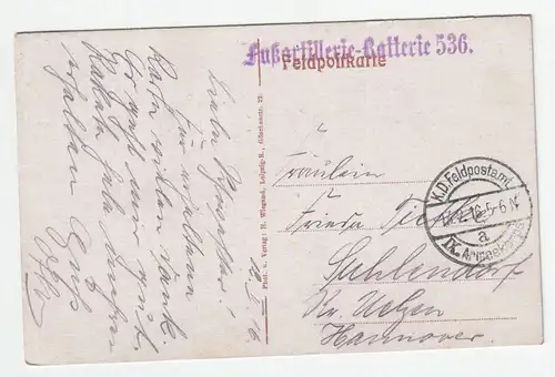 Feldzug 1914-15. Friedhof-Ausgang in Somme-Py. jahr 1916 // Feldpost