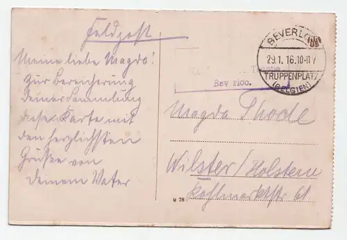 Gruß vom westlichen Kriegsschauplatz. Kirche in Beuvraignes. jahr 1916