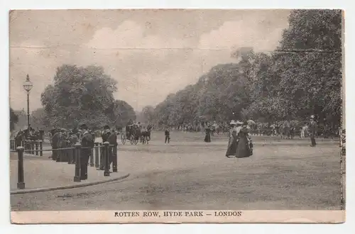 Rotten Row, Hyde Park - London. jahr 1907