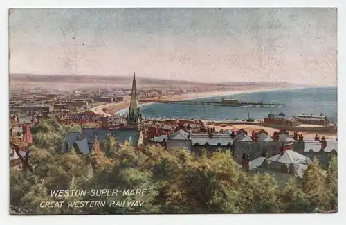 Weston - Super - Mare. Great Western Railway. jahr 1907