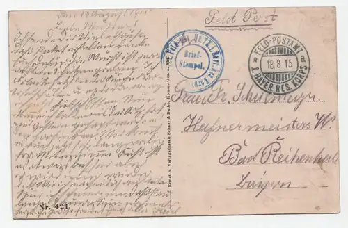 Donchery, Schloss Bellevue. jahr 1915 // Feldpost