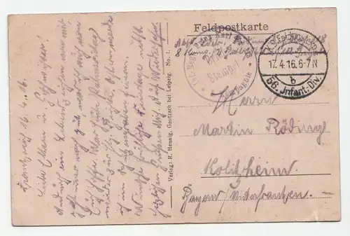 Kirche Vouziers. jahr 1916 // Feldpost