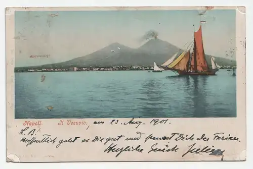 Napoli. Il Vesuvio. jahr 1901