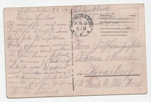 Nach schwerer Beschießung. jahr 1917 // Feldpost