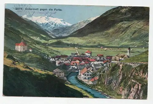 Andermatt gegen die Furka. jahr 1913