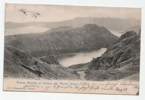 Veduta Bocche di Cattaro dal Monte Krstac. jahr 1904