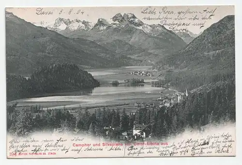 Campher und Silvaplana von Unter-Alpina aus. jahr 1904