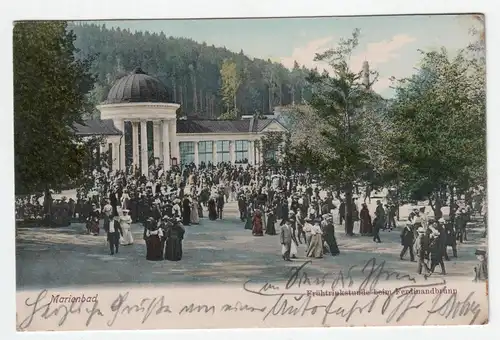 Marienbad. Frühtriukstunde beim Ferdinandbrunn. jahr 1905